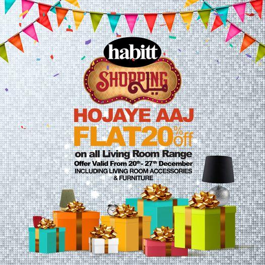 Habitt Shopping Mela Sale! Flat 20 off on the entire Living room range